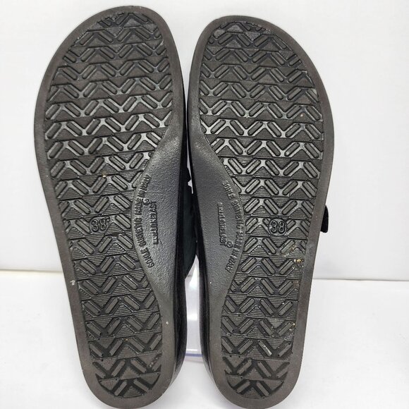 Fly Flot Womens Size 8  Leather Upper Anti-Shock Black Sandals - Picture 5 of 12